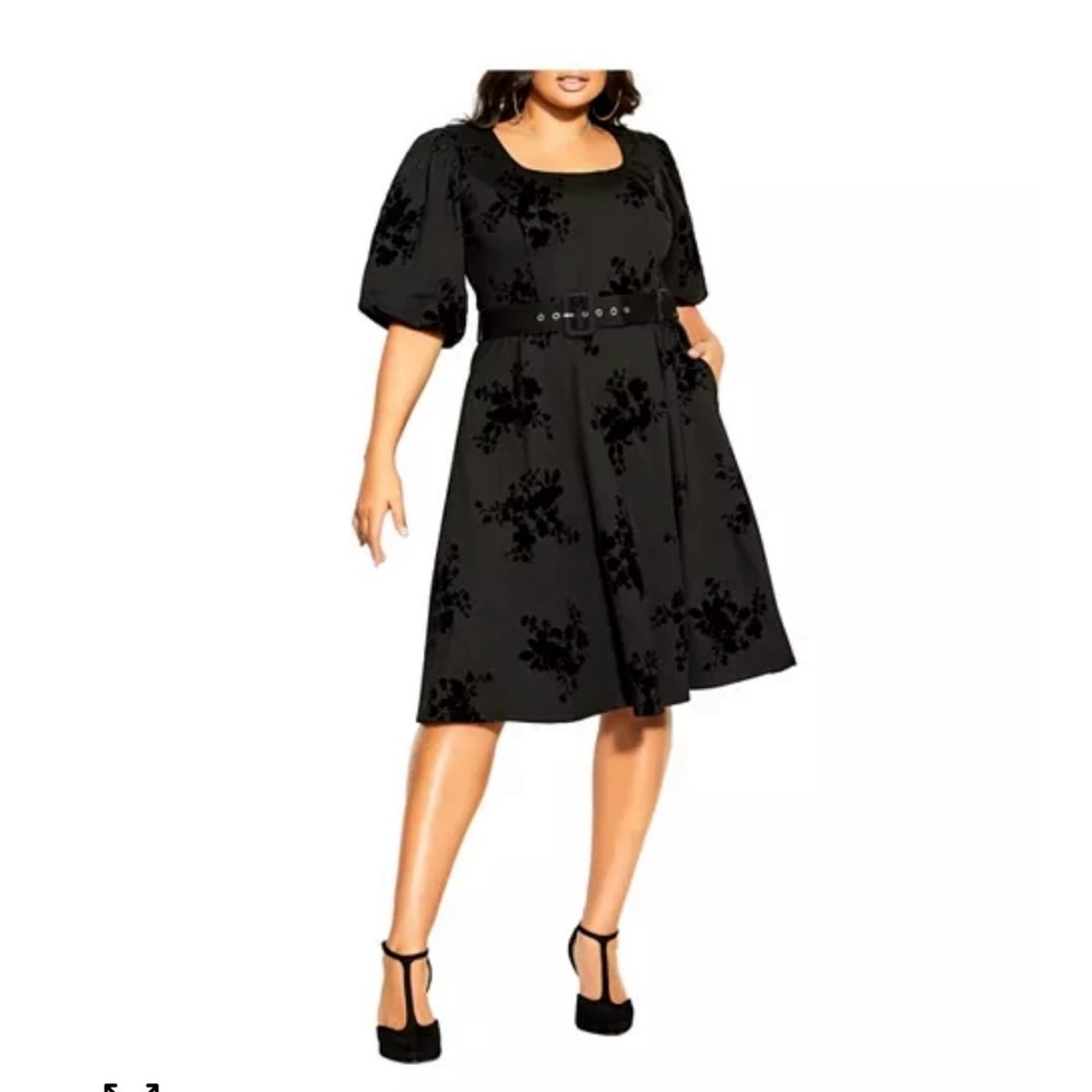 City Chic “Wild Heart” A-Line Midi Dress